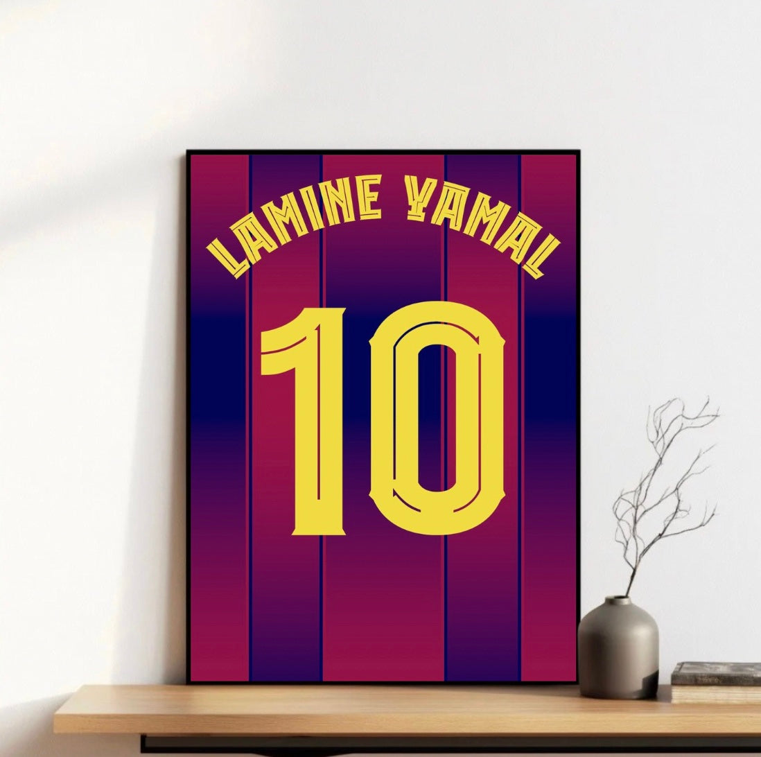 Lamine Yamal Jersey Frame